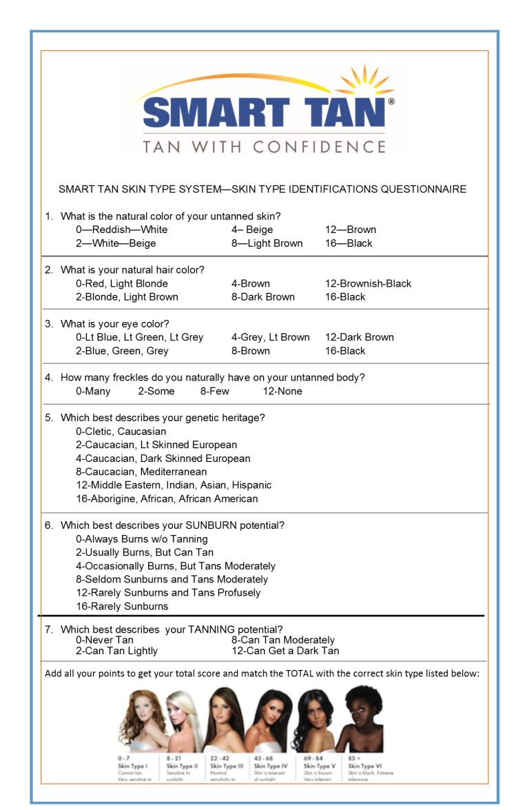 Smart Tan Skin Type