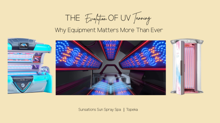 UV tanning beds at Sunsations Topeka featuring KBL equipment